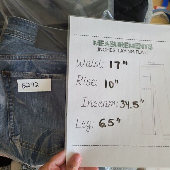 Liverpool Skinny Mens Jeans Size 34 X 36 (34 X 34.5) Whiskering Denim Blue - Picture 10 of 11